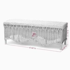 Banco de mimbre natural para decoración del hogar con diseño minimalista hecho en Vietnam al por mayor - Product Image 4