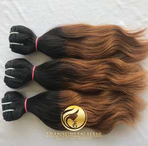 Nouveau Top meilleure qualité Ombre ondulé 14 "épais faisceaux de densité en gros brut cuticule alignée vierge vendeurs humains vison cheveux brésiliens - Product Image 4