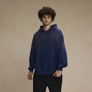 Sweat-shirts à capuche vintage pour hommes, lavés et délavés, style streetwear hip-hop pour l'automne et l'hiver - Product Image 6