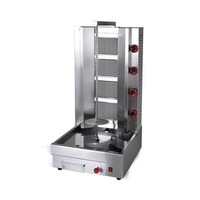 WOOMASTER GS-R4 OEM/ODM Rôtissoire Shawarma à 4 brûleurs en acier inoxydable 14.8kW LGP/gaz naturel 1 an