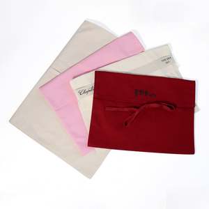 Sac de rangement en mousseline de coton naturel grand format avec rabat, personnalisable avec logo, écologique, durable, pour vêtements, couettes, cadeaux, anti-poussière - Product Image 3