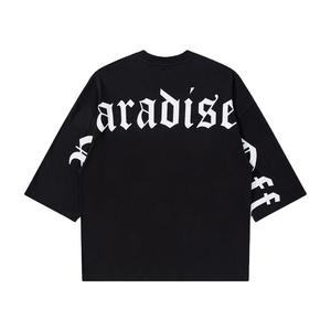 Offre Spéciale T-shirts pour hommes été goutte épaule détresse broderie t-shirt impression vierge t-shirt personnalisé pour les hommes - Product Image 1