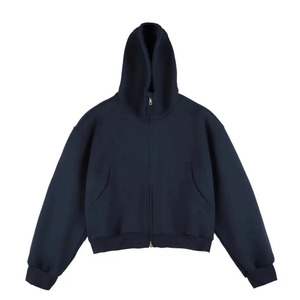 2025 Tendance Top Qualité 500G Heavyweight High Street EU US Taille Cropped Hoodie Hommes et Femmes Oversize Boxy Hoodie - Product Image 4