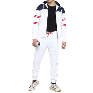Ventes en gros de survêtements de haute qualité, fabricants OEM, hommes, polaire épais, ensemble de survêtement à capuche et jogging 2 pièces, survêtement zippé pour hommes - Product Image 5