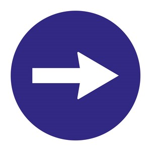 Reflective Metal Right <b>Turn</b> Caution Safety Sign <b>Board</b> TT-35a - Product Image 1