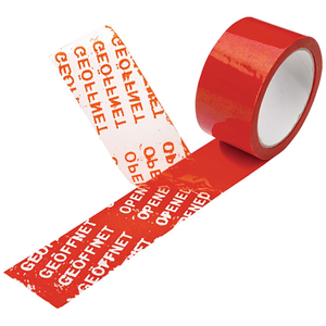 Ruban adhésif de sécurité ENVO 50m de long, rouge, 50mm de large, rouleau ENVIROPACK pour usage bureautique - Product Image 3