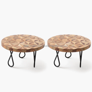 Soporte de pastel dorado de diseño personalizado de alta calidad hecho con madera disponible en tamaño y color personalizados Bueno para fiestas de cumpleaños FWE - Product Image 5