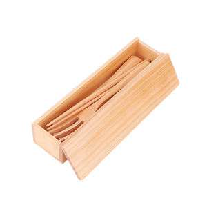 Boîte cadeau en bois personnalisée, ensemble de 24 couverts en acier inoxydable rose gold arc-en-ciel noir, design tendance et élégant - Product Image 4