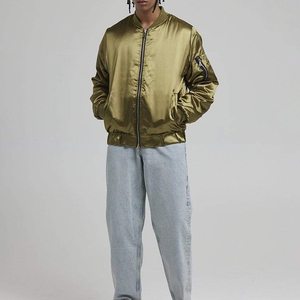 แจ็กเก็ตซาตินสีพื้นกันน้ำสำหรับทุกเพศแฟชั่นล่าสุด - Product Image 1