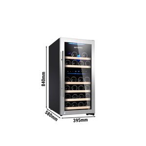 Réfrigérateur à vin commercial - Double zone - 100L - max. 33 bouteilles - Porte en acier inoxydable - Product Image 2