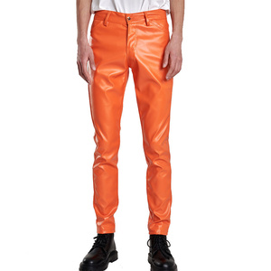 Pantalon d'hiver pour homme en toile et cuir, décontracté, taille mi-haute, respirant, écologique, coupe droite, coupe-vent - Product Image 1
