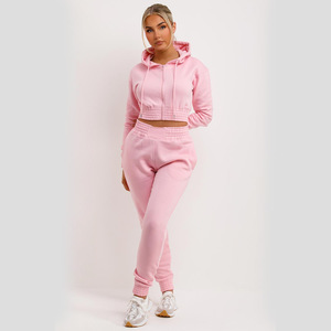 Sweat-shirt à capuche court personnalisé pour femme, style pull, manches longues, en polaire douce, coupe décontractée, haut basique pour femme - Product Image 1