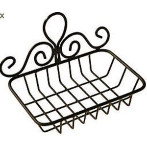 Porte-savon suspendu en fer forgé finition noire, parfait pour les hôtels, les villas et les maisons, utilisation dans les salles de bain - Product Image 1