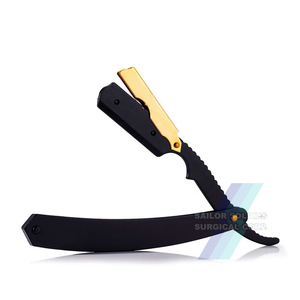 Maquinilla de afeitar de peluquero de acero inoxidable con logotipo personalizado, maquinillas de afeitar de una sola hoja, maquinilla de afeitar de peluquero de Garganta Cortada de alta calidad - Product Image 6