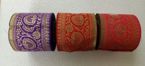 Fleurs sur mesure brodées de plusieurs façons de couleur a également des dessins de travail de paillettes à des fins diverses dans différentes tailles - Product Image 2