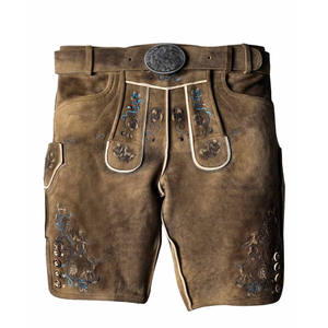 Meilleur prix High Street Wear Lederhosen Short brodé en cuir Vêtements pour hommes Vêtements et accessoires Shorts - Product Image 1