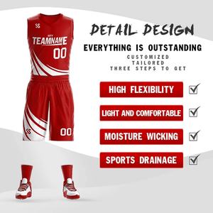 Maillots de basket-ball sans manches pour hommes, séchage rapide et respirant, uniforme de basket-ball à prix bon marché, vente en gros - Product Image 2