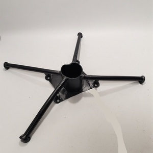 Handcrafted Iron <b>Tree</b> <b>Stand</b> With Rustic Hammered Texture Artisan Detailing Offering Strength And Decorative Holiday Seasonal - Product Image 1