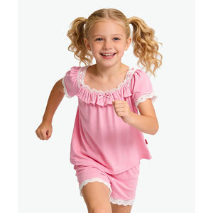 ชุดนอนเด็กผู้หญิง 2T-6T ผ้าถักนุ่มจากใยไผ่ แขนสั้น - Product Image 2