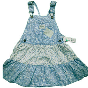 Robe pour filles à imprimé floral avec sérigraphie fantaisie de couleur unie robe d'été à manches courtes pour enfants ornée d'appliques. - Product Image 6