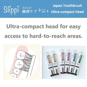 2024 Japan Slippi cepillo de dientes ultracompacto para adultos 6 opciones de color Material PBT medio para el cuidado periodontal uso doméstico al por mayor - Product Image 2