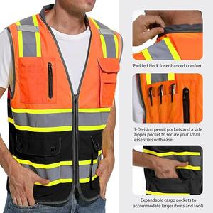 Gilet de sécurité réfléchissant haute visibilité dernier modèle vente en gros gilet de sécurité de haute qualité pour le travail et la construction - Product Image 3