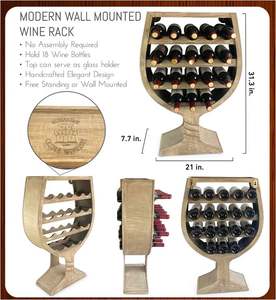 Elegante estante de madera para vino, organizador de almacenamiento de botellas para restaurante, boda, fiesta, bar, decorativo - Product Image 2