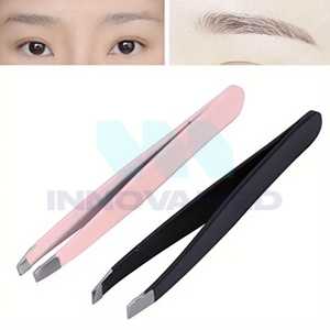 Good Quality Precision <b>Tool</b> For Women, Uses For Facial <b>Hair</b> And <b>Ingrown</b> <b>Hair</b> <b>Removal</b> Slanted Stainless Steel Eyebrow Tweezers - Product Image 2