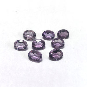 Lot de 8 pierres précieuses en améthyste naturelle, ovales facettées 10x8mm, 15,9 carats, qualité supérieure, vente en gros, 18,17 $ US pour l'ensemble - Product Image 1