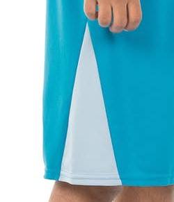 Custom Blue Sports <b>Shorts</b> with <b>White</b> Side Panel Quick Dry Breathable Polyester Athletic Gym <b>Shorts</b> for <b>Men</b> - Product Image 3