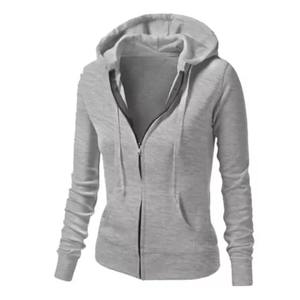 Sweat à capuche zippé pour femmes manteau sport veste décontractée dames sweat à capuche hauts français éponge broderie sweat à capuche pour les femmes - Product Image 5