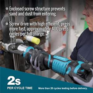 Kit de Herramientas de Prensado Mini, 3 Matrices de Prensado PEX F1807 de 1/2" y 1", Motor sin Escobillas, 2 Baterías, Cargador Rápido, Estuche de Transporte para Prensado de Cables - Product Image 6