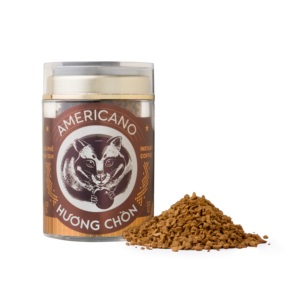 Café negro instantáneo HUONG CHON AMERICANO 30g/tarro, aroma de comadreja Café instantáneo liofilizado que aumenta su bebida energética diaria - Product Image 1
