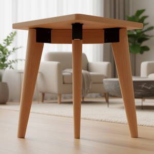 Furniture Legs Angle Bracket Leg L.150mm Beech Wood - Product Image 3