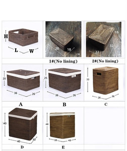 Hot Sale Online Natural Rattan Woven Coffee <b>Table</b> Storage <b>Basket</b> with Lid for Toy & Clothing Storage Bright Home Decor - Product Image 2