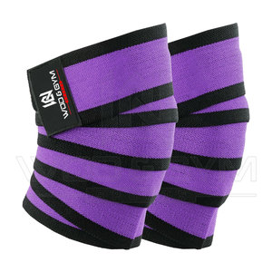 Weight Lifting Gym <b>Knee</b> Wraps <b>Straps</b> Guard Bandage Multiple Colors Elastic Cotton Weightlifting <b>Knee</b> Wraps Accessories For Sale - Product Image 4