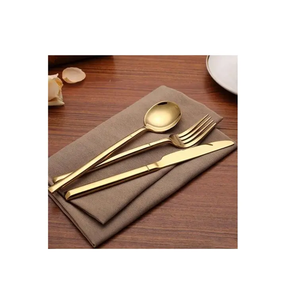 Couverts de service en laiton martelé réutilisables cuillères et fourchette ustensiles de service en argent ensembles de couverts en acier miroir - Product Image 4