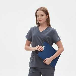Femmes de Haute Qualité Spandex Soins Infirmiers Scrubs Logo Personnalisé Hôpital Jogger Uniformes Élégant Tissé Gommage Ensembles-Vente en Gros - Product Image 3