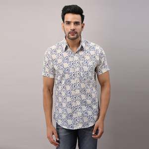 Men's Casual Blue <b>Button</b>-Up Dress <b>Shirt</b> 100% Cotton Poplin Breathable Sizes XL and 6XL Available - Product Image 2