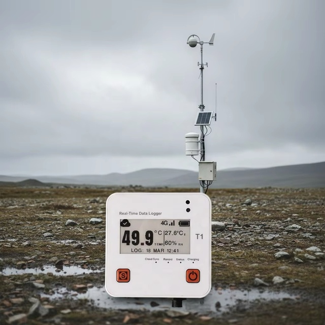 ESP32-S3 4G Outdoor Meteorological IoT Monitor Temp Humidity Pressure Wind Speed Rain Sensor 5000mAh IP65 Waterproof 4-Year