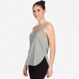 Camiseta sin mangas suave y básica elástica con cuello redondo plisado para mujer - Product Image 2