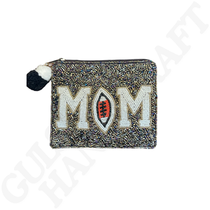 Mini pochette élégante et élégante fabriquée à la main en perles de champagne porte-monnaie accessoire en tissu de coton pour les fêtes et les occasions spéciales - Product Image 4