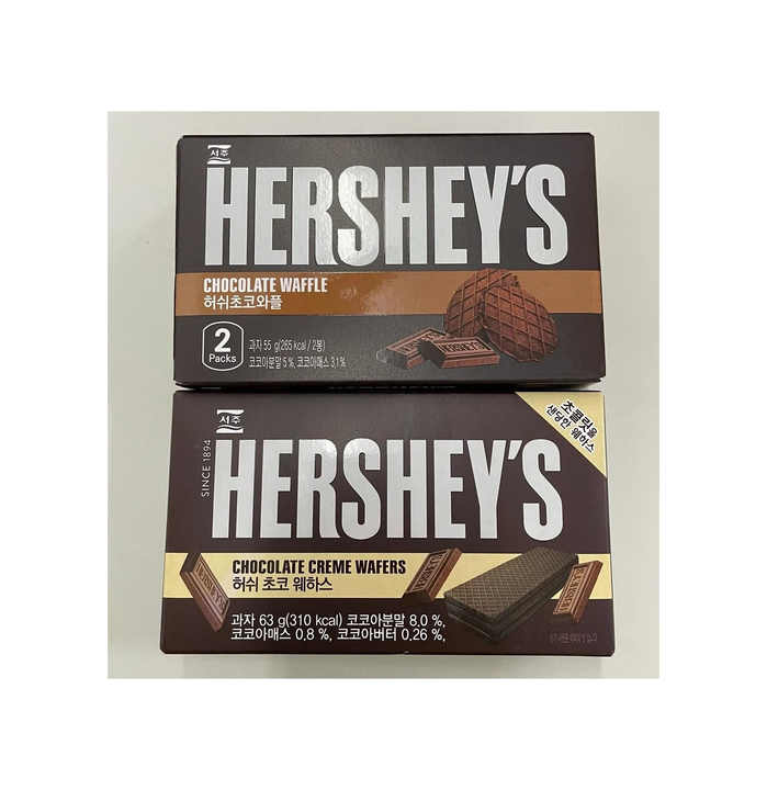 55g Korean Hersheys Sandwich Cookies Exotic Snakes Wafer Cream Chocolate Biscuits