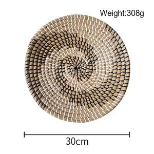 Osier à la main écologique Floral rond jonc de mer tenture murale décoration belle décoration d'intérieur au Vietnam usine article de décoration d'intérieur - Product Image 6