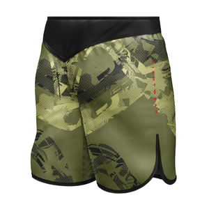 Short MMA imprimé par sublimation personnalisé OEM Short de combat extensible dans les 4 sens fabriqué avec 94% polyester et 6% spandex Short MMA personnalisé - Product Image 2