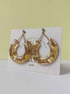 Conjunto de pendientes de aro de color de cuerno de resina de última llegada, auricular acrílico de moda para Mujer | Producto de gran oferta - Product Image 2