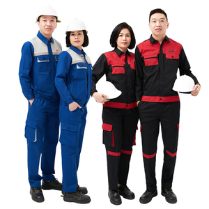 Combinaison de travail de protection industrielle pour hommes, veste et pantalon pour les travailleurs des champs pétrolifères, de la construction et des services électriques - Product Image 1