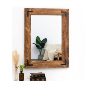 Wholesale Supplier's Large <b>Vintage</b>-Style Round Wooden Framed <b>Mirror</b> for Bathroom and Living Room <b>Wall</b> Decor - Product Image 1