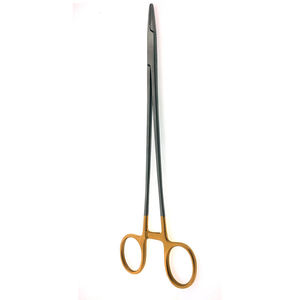 Pince porte-aiguille Wangensteen professionnelle TC droite 10.12 pouces manuel alimenté en acier chirurgical métal - Product Image 4
