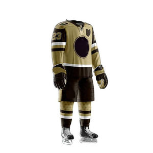 Uniformes de hockey sur glace avec logo personnalisé uniformes de hockey sur glace respirants en polyester de meilleure qualité vêtements de sport uniforme de hockey sur glace à séchage rapide - Product Image 4